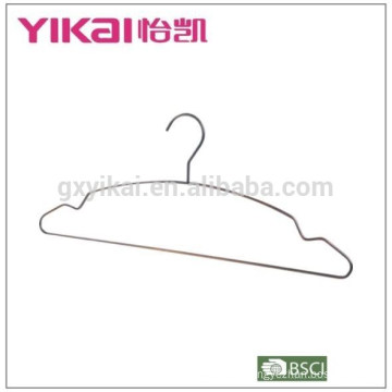 Wholesale rust-proof chrome plated metal shirt hanger in qntique finishing